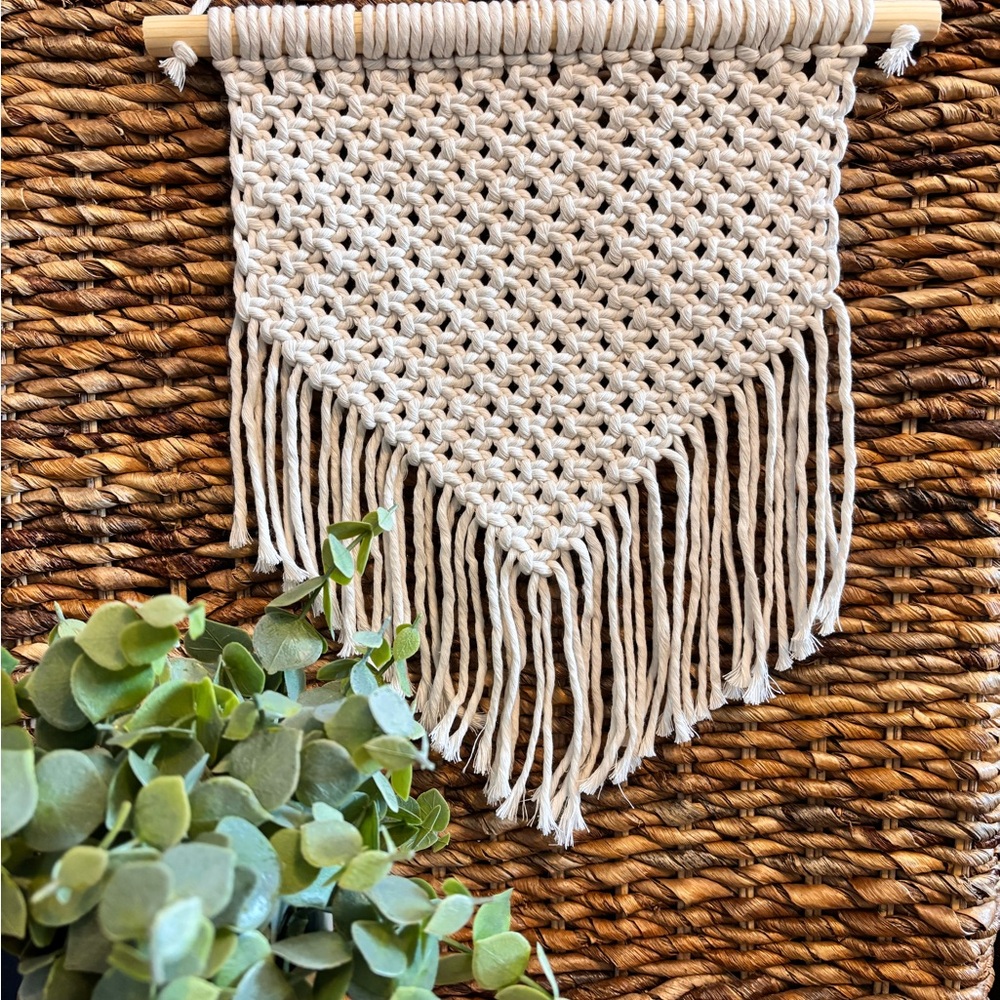 Handcrafted Cream Macrame Wall Hanging